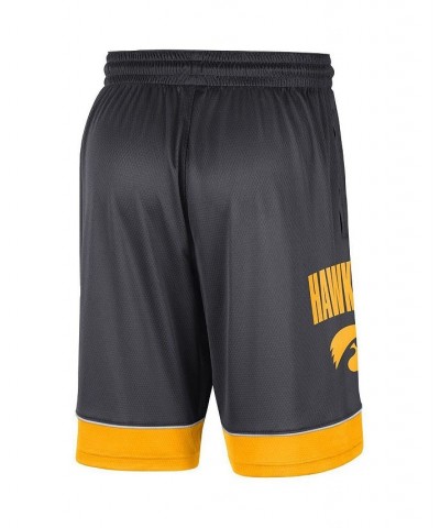 Men's Charcoal, Gold Iowa Hawkeyes Fast Break Shorts $19.80 Shorts