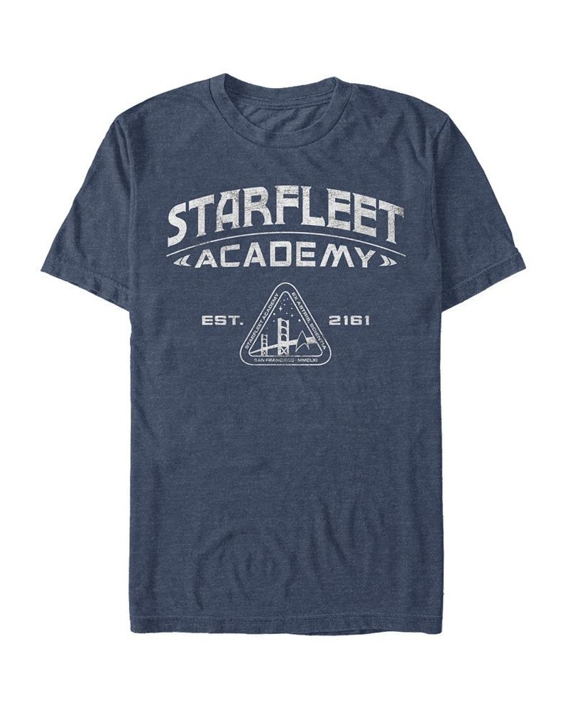 Star Trek Men's Starfleet Academy Established 2161 Short Sleeve T-Shirt Blue $18.19 T-Shirts