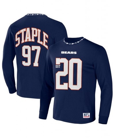 Men's NFL X Staple Navy Chicago Bears Core Long Sleeve Jersey Style T-shirt $20.68 T-Shirts