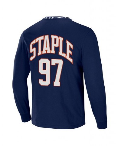 Men's NFL X Staple Navy Chicago Bears Core Long Sleeve Jersey Style T-shirt $20.68 T-Shirts