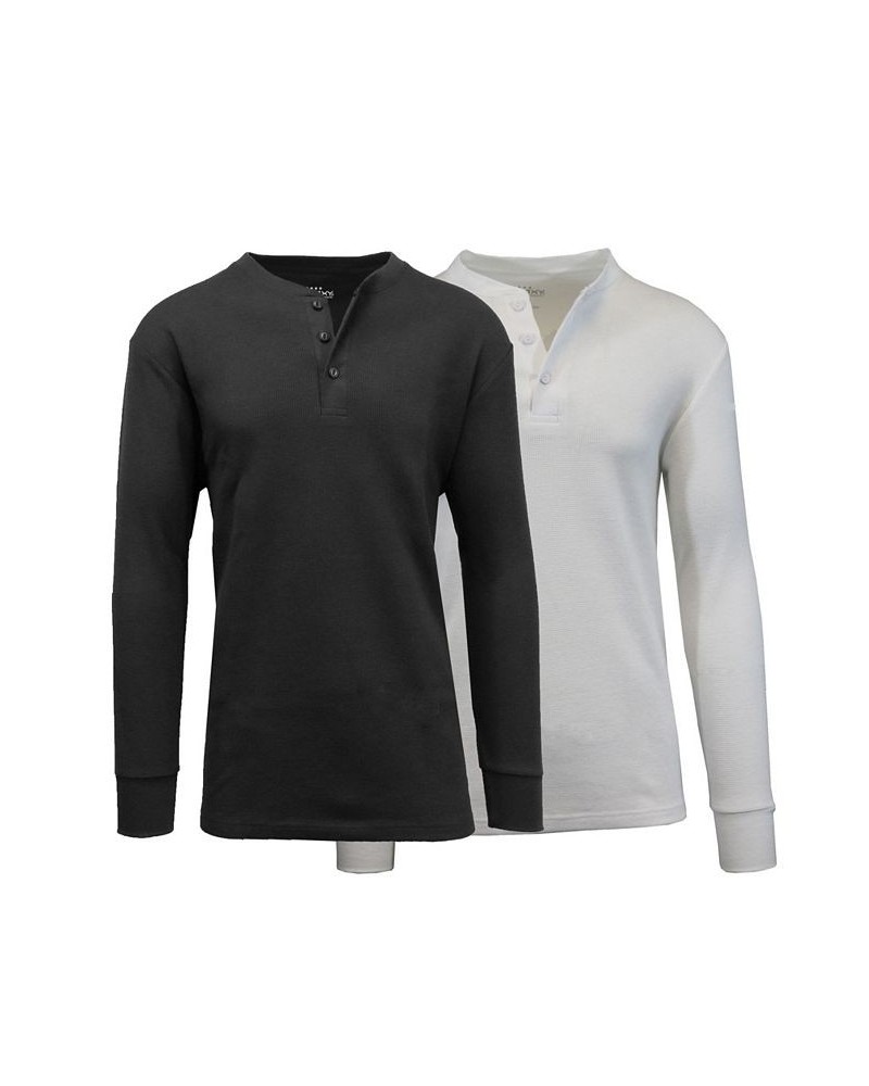 Men's Long Sleeve Thermal Henley Tee, Pack of 2 Multi5 $20.80 T-Shirts