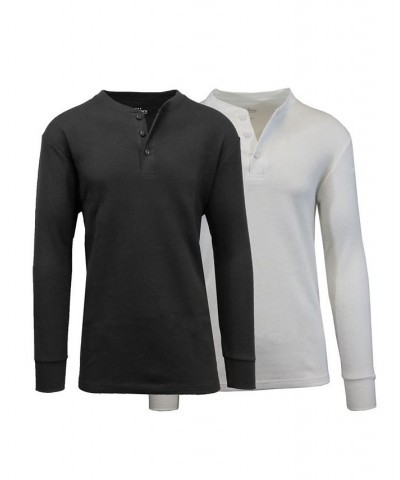 Men's Long Sleeve Thermal Henley Tee, Pack of 2 Multi5 $20.80 T-Shirts