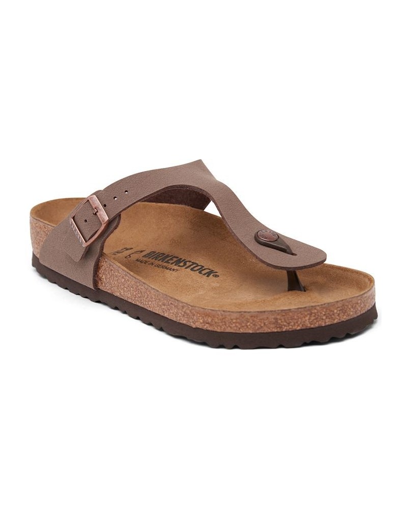 Women's Gizeh Birko-Flor Nubuck Sandals Brown $33.00 Shoes