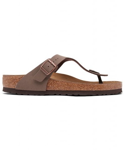 Women's Gizeh Birko-Flor Nubuck Sandals Brown $33.00 Shoes