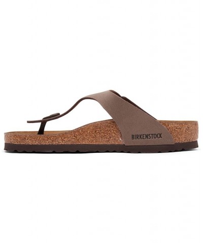 Women's Gizeh Birko-Flor Nubuck Sandals Brown $33.00 Shoes