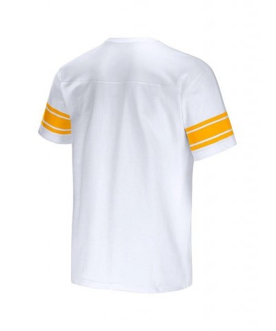 Men's NFL x Darius Rucker Collection by White Pittsburgh Steelers Football Striped T-shirt $19.20 T-Shirts