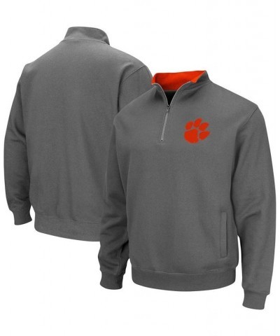 Men's Charcoal Clemson Tigers Tortugas Logo Quarter-Zip Pullover Jacket $27.72 Sweatshirt