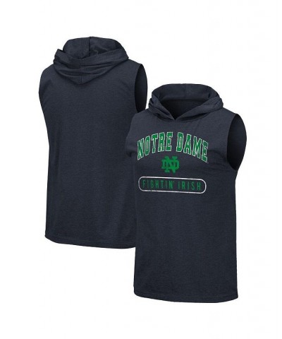 Men's Navy Notre Dame Fighting Irish Varsity Hoodie Tank Top $19.20 T-Shirts