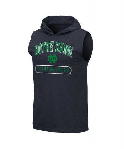 Men's Navy Notre Dame Fighting Irish Varsity Hoodie Tank Top $19.20 T-Shirts