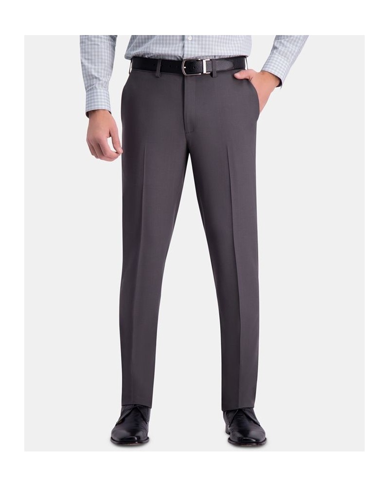 Men's Premium Comfort Slim-Fit Performance Stretch Flat-Front Dress Pants Gray $25.85 Pants