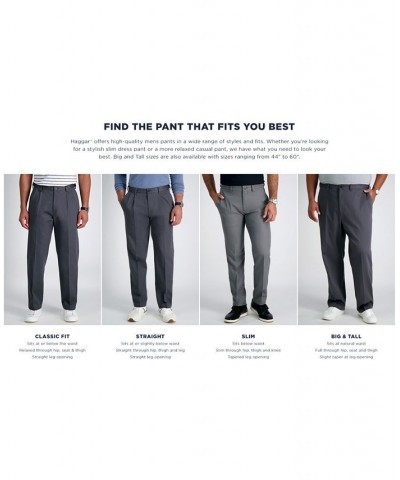 Men's Premium Comfort Slim-Fit Performance Stretch Flat-Front Dress Pants Gray $25.85 Pants