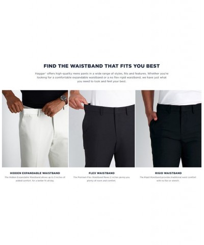 Men's Premium Comfort Slim-Fit Performance Stretch Flat-Front Dress Pants Gray $25.85 Pants