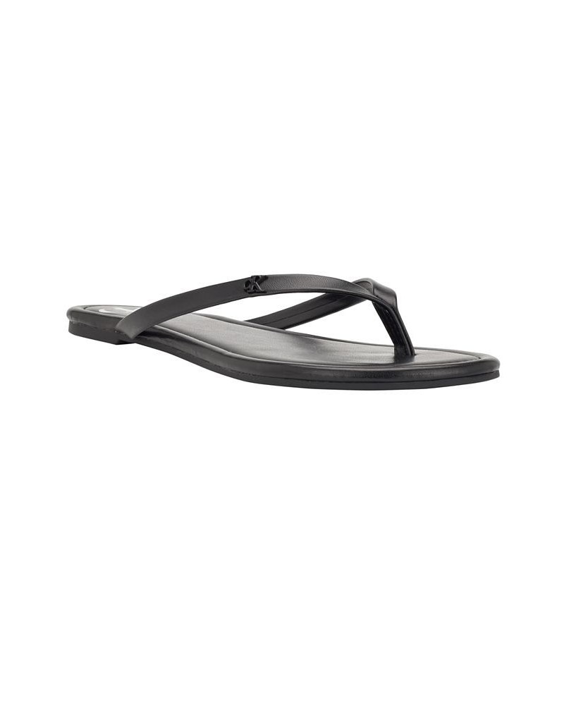 Women's Crude Casual Slide-on Flat Sandals Black $24.19 Shoes