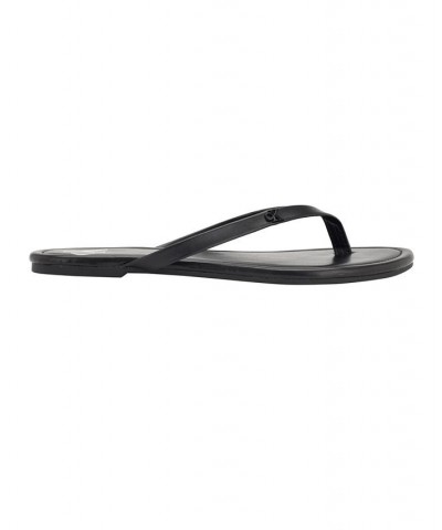 Women's Crude Casual Slide-on Flat Sandals Black $24.19 Shoes