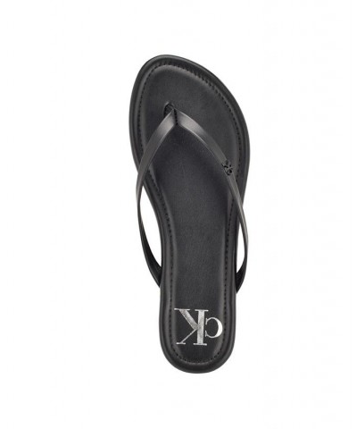 Women's Crude Casual Slide-on Flat Sandals Black $24.19 Shoes