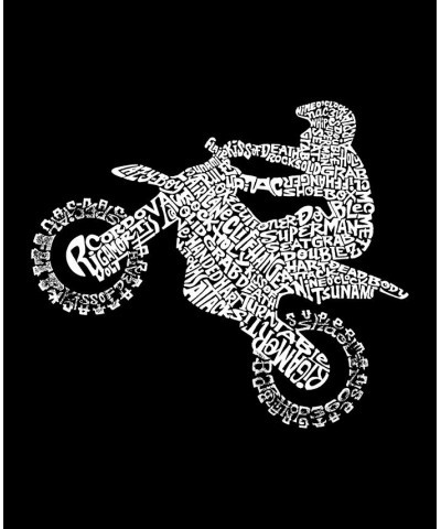 Men's Freestyle Motocross - FMX Word Art Crewneck Sweatshirt Gray $21.50 Sweatshirt