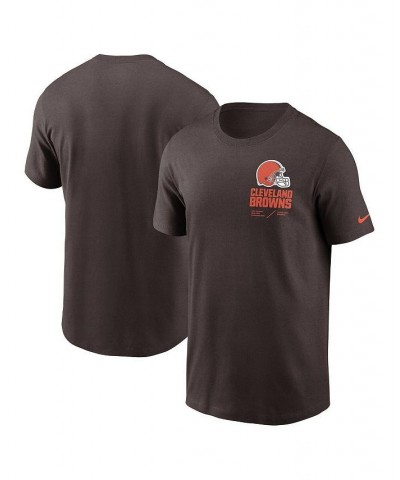 Men's Brown Cleveland Browns Infograph Lockup Performance T-shirt $29.49 T-Shirts