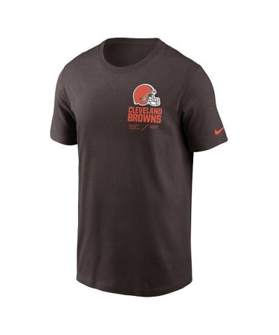 Men's Brown Cleveland Browns Infograph Lockup Performance T-shirt $29.49 T-Shirts