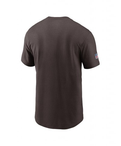 Men's Brown Cleveland Browns Infograph Lockup Performance T-shirt $29.49 T-Shirts