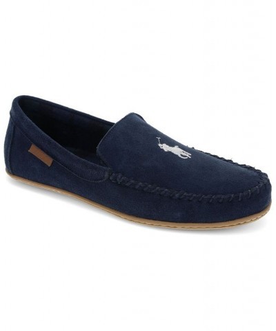 Men's Collins Genuine Suede Moc Slipper Blue $45.00 Shoes