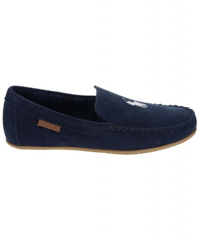 Men's Collins Genuine Suede Moc Slipper Blue $45.00 Shoes