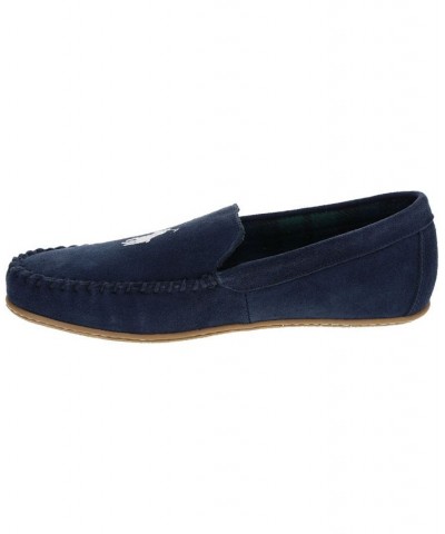 Men's Collins Genuine Suede Moc Slipper Blue $45.00 Shoes