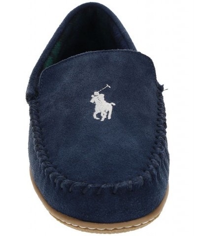 Men's Collins Genuine Suede Moc Slipper Blue $45.00 Shoes