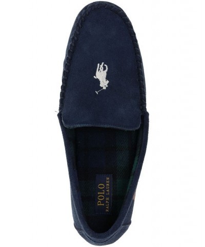 Men's Collins Genuine Suede Moc Slipper Blue $45.00 Shoes