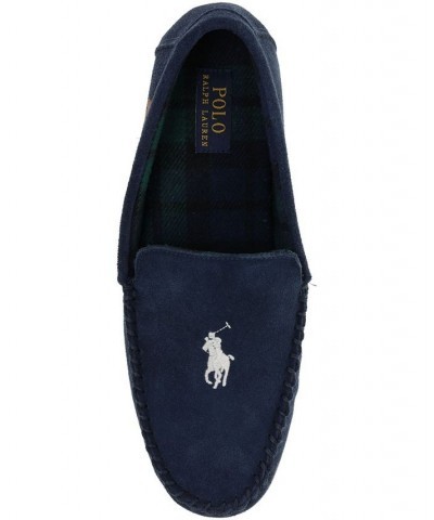 Men's Collins Genuine Suede Moc Slipper Blue $45.00 Shoes