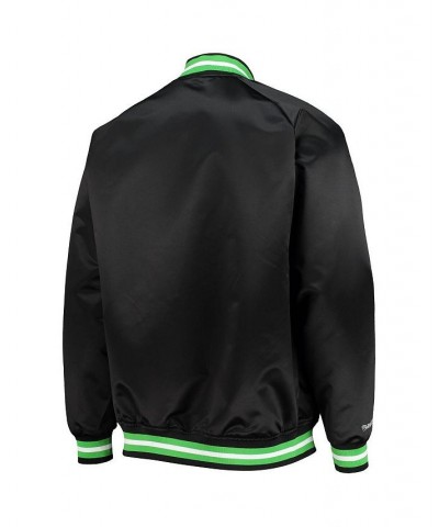 Men's Black Austin FC Satin Full-Snap Raglan Jacket $50.40 Jackets