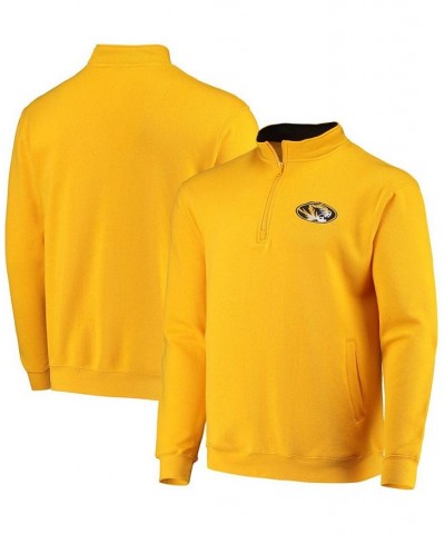 Men's Gold-Tone Missouri Tigers Tortugas Logo Quarter-Zip Jacket $33.59 Sweatshirt