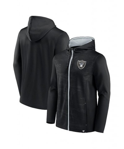 Men's Branded Black, Silver Las Vegas Raiders Ball Carrier Full-Zip Hoodie $29.04 Sweatshirt