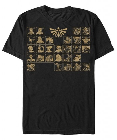 Nintendo Men's Legend of Zelda Periodic Table of Characters Short Sleeve T-Shirt Black $16.10 T-Shirts