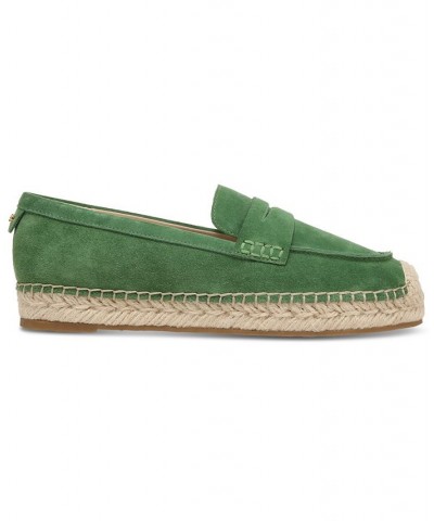 Kai Tailored Platform Espadrille Loafer Flats Green $63.00 Shoes