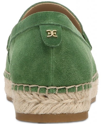 Kai Tailored Platform Espadrille Loafer Flats Green $63.00 Shoes