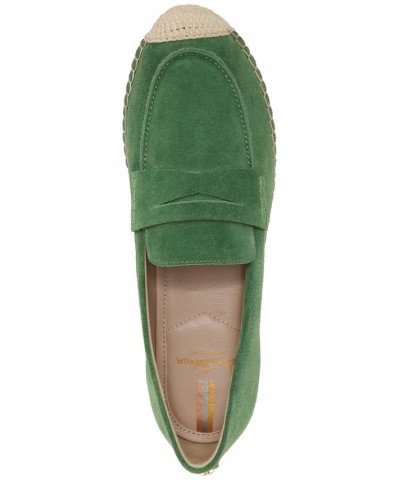 Kai Tailored Platform Espadrille Loafer Flats Green $63.00 Shoes