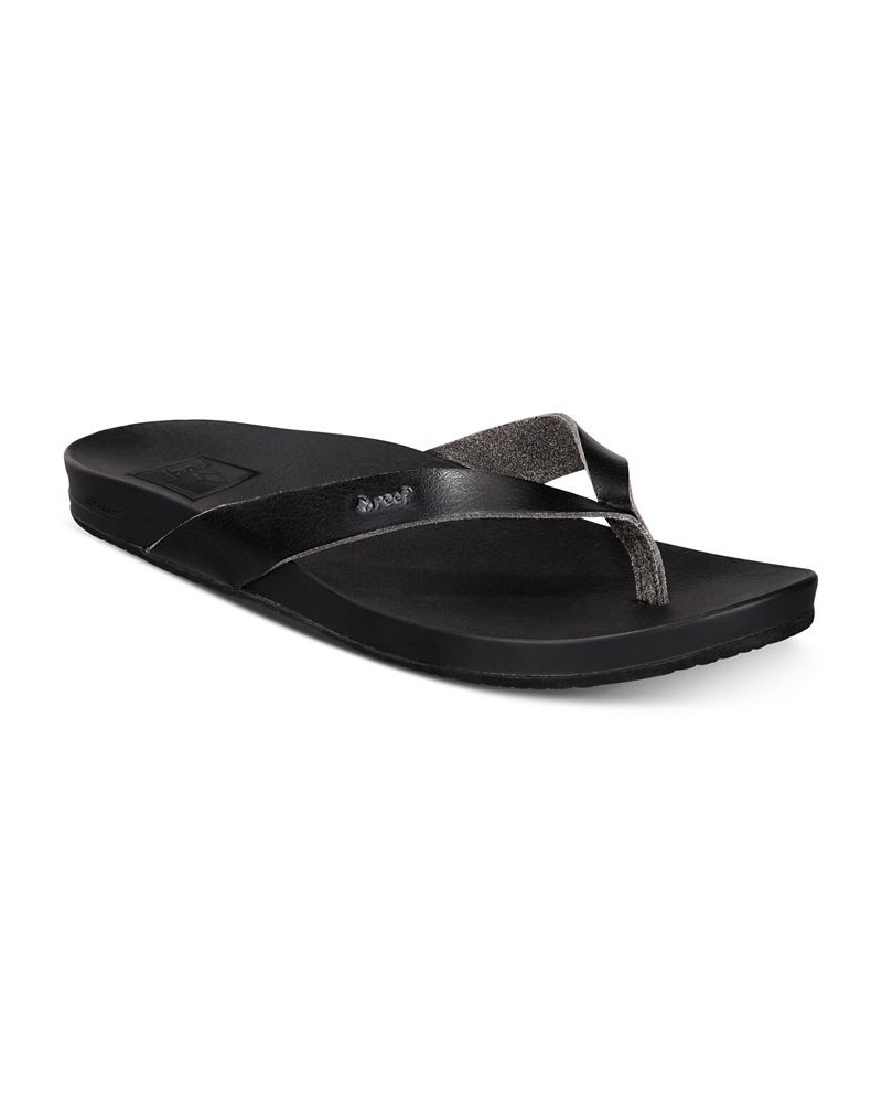 Women's Cushion Court Flip-Flop Sandals Black $24.07 Shoes