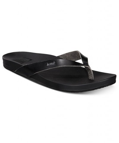 Women's Cushion Court Flip-Flop Sandals Black $24.07 Shoes