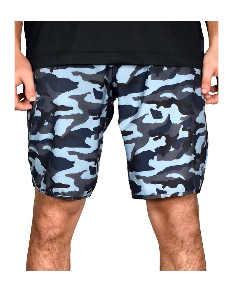 Men's Regular Fit Camo Print Windjammer Shorts Blue $39.00 Shorts