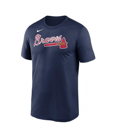 Men's Navy Atlanta Braves New Legend Wordmark T-shirt $23.50 T-Shirts