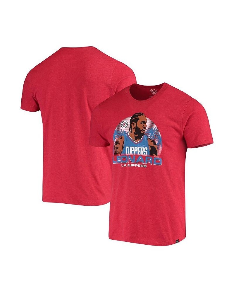 Men's Kawhi Leonard Red LA Clippers Player Graphic T-shirt $15.54 T-Shirts