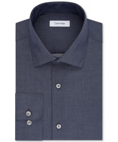 Calvin Klein Men's STEEL Classic-Fit Non-Iron Performance Herringbone Spread Collar Dress Shirt PD07 $25.37 Dress Shirts