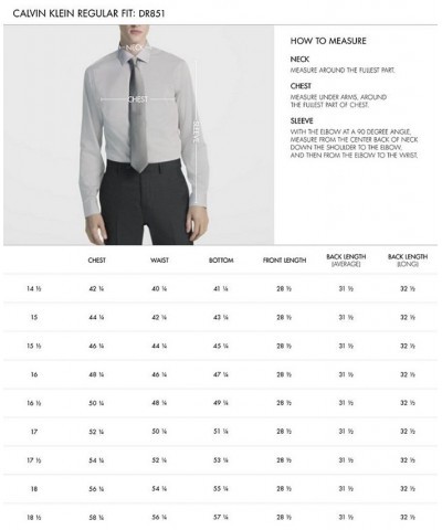 Calvin Klein Men's STEEL Classic-Fit Non-Iron Performance Herringbone Spread Collar Dress Shirt PD07 $25.37 Dress Shirts