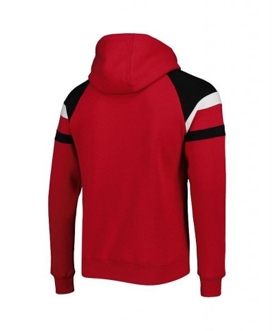 Men's Red Atlanta Falcons Draft Fleece Raglan Pullover Hoodie $53.00 Sweatshirt