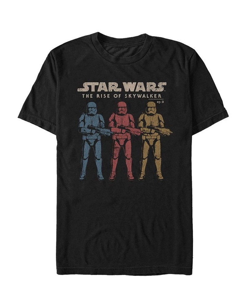 Star Wars Men's Episode IX Rise of Skywalker Rainbow Troopers T-shirt Black $15.75 T-Shirts