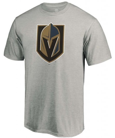 Men's Gray Vegas Golden Knights Team Primary Logo T-shirt $17.35 T-Shirts