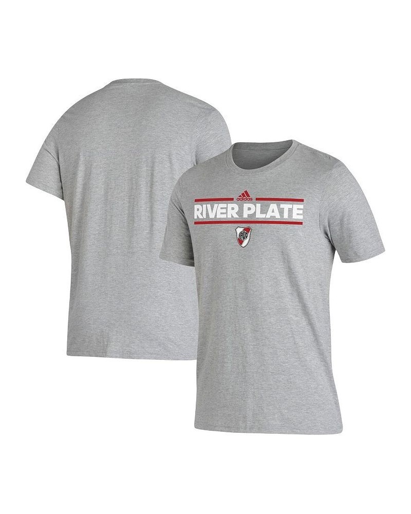 Men's Heather Gray Club Atletico River Plate Lockup T-shirt $20.64 T-Shirts