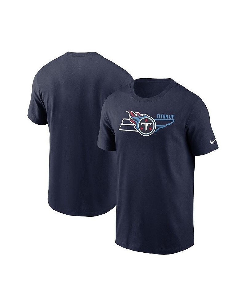 Men's Navy Tennessee Titans Essential Local Phrase T-shirt $16.92 T-Shirts