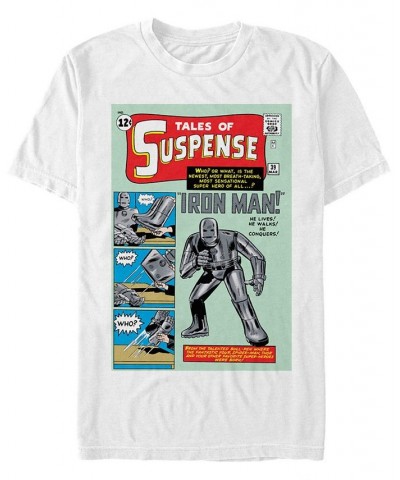 Marvel Men's Iron Man Retro Tales of Suspense Comic Cover, Short Sleeve T-shirt White $14.35 T-Shirts