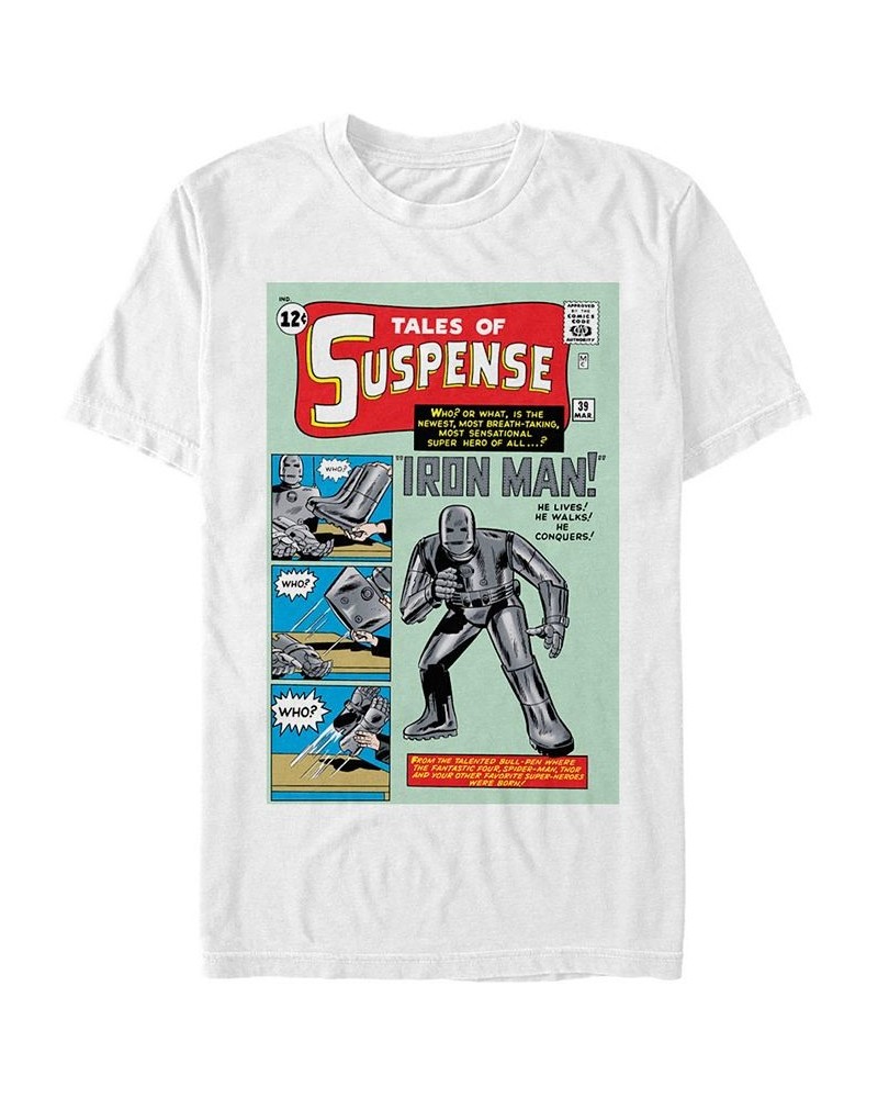 Marvel Men's Iron Man Retro Tales of Suspense Comic Cover, Short Sleeve T-shirt White $14.35 T-Shirts